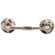 Brown Hibiscus Flower Ceramic Bridge Handle